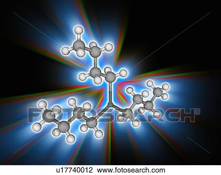 Stock Image - Tributyltin hydride organic compound molecule. Fotosearch
