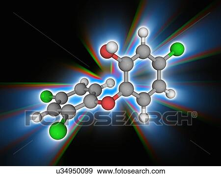 Triclosan organic compound molecule View Large Photo Image Stock Photo - Triclosan organic compound molecule. Fotosearch