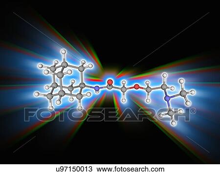 Stock Image - Tromantadine drug molecule. Fotosearch