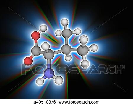 Stock Photograph - Valine organic compound molecule. Fotosearch
