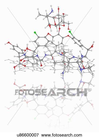 Stock Photo - Vancomycin drug molecule. Fotosearch