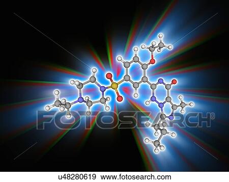 Stock Photo - Vardenafil drug molecule. Fotosearch