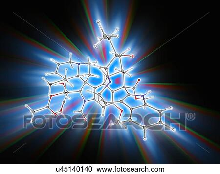 Stock Image - Vincristine drug molecule. Fotosearch