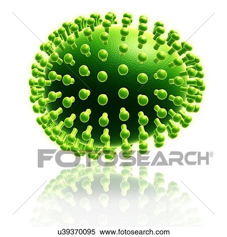 Stock Photography - Virus particle, illustration. Fotosearch