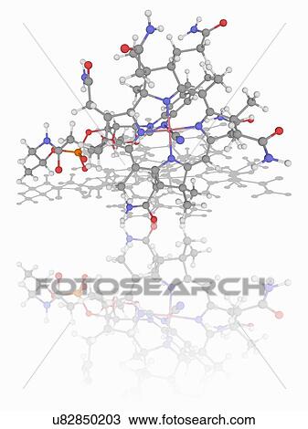Vitamin B12 (cobalamin) organic compound molecule View Large Photo Image Stock Image - Vitamin B12 (cobalamin) organic compound molecule. Fotosearch