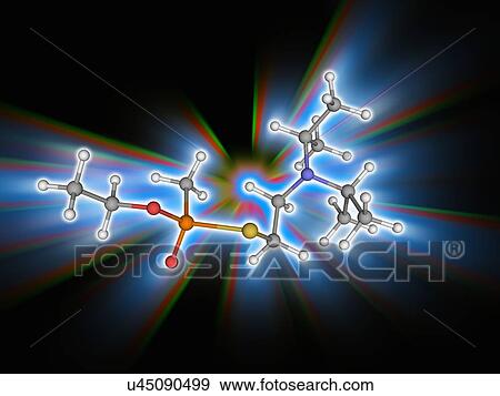 Stock Photo - VX nerve agent molecule. Fotosearch