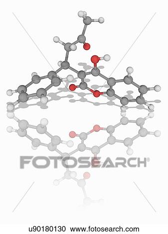 Warfarin drug molecule View Large Photo Image Stock Image - Warfarin drug molecule. Fotosearch