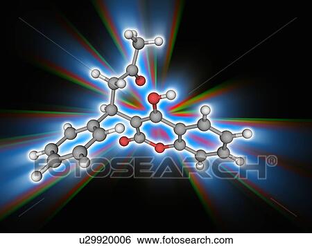 Stock Photograph - Warfarin drug molecule. Fotosearch