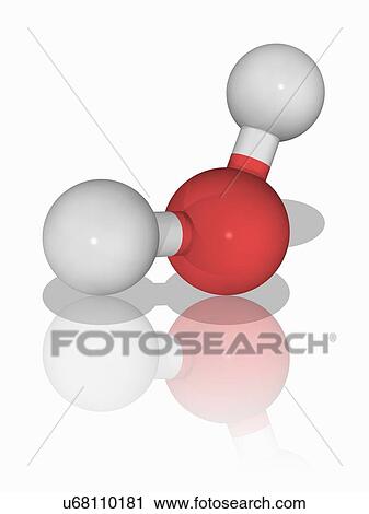 Stock Image - Water chemical compound molecule. Fotosearch