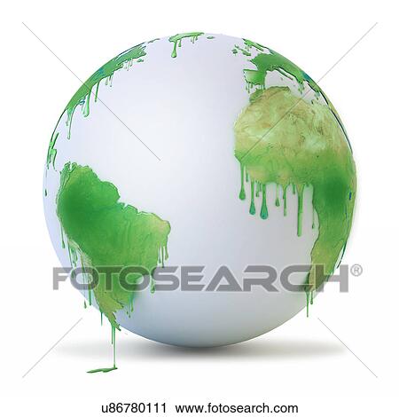 Wet green paint dripping from the globe View Large Photo Image Stock Image - Wet green paint dripping from the globe. Fotosearch