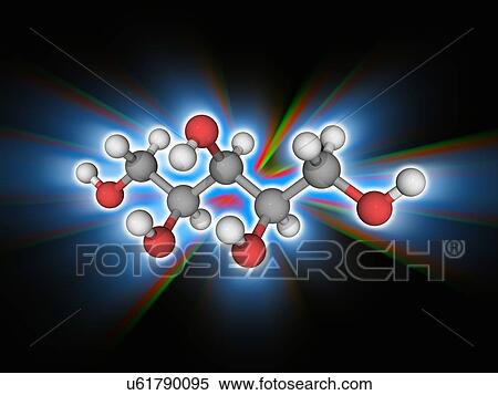 Stock Photography - Xylitol organic compound molecule. Fotosearch