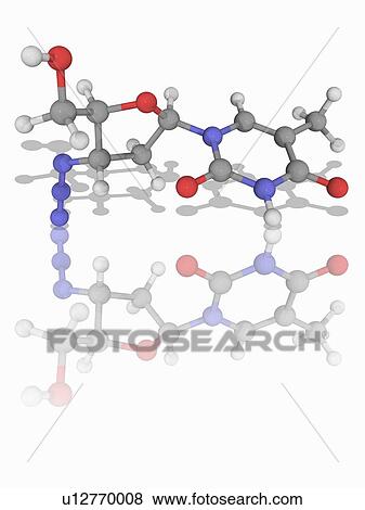 Zidovudine drug molecule View Large Photo Image Stock Photo - Zidovudine drug molecule. Fotosearch