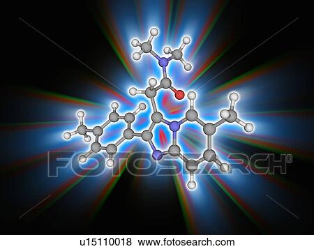 Zolpidem drug molecule View Large Photo Image Stock Photo - Zolpidem drug molecule. Fotosearch