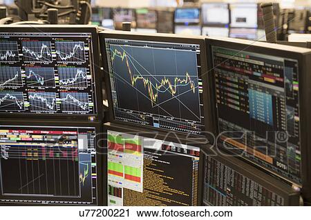 Stock Image - Arrangement of computer monitor. Fotosearch