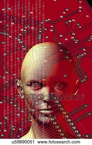 Stock Image - Artificial intelligence, conceptual illustration. Fotosearch