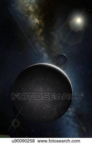 Stock Photo - Artwork of Jovian Moon Callisto. Fotosearch