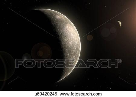 Stock Photography - Artwork of Jovian Moon Callisto. Fotosearch