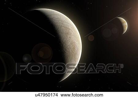 Artwork of Jovian Moon Europa View Large Photo Image Picture - Artwork of Jovian Moon Europa. Fotosearch