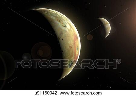 Stock Image - Artwork of Jovian Moon Io. Fotosearch