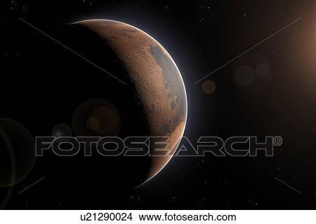 Picture - Artwork of Planet Mars. Fotosearch