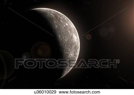 Stock Photo - Artwork of Planet Mercury. Fotosearch
