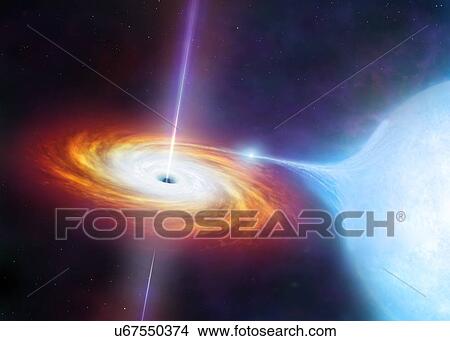 Picture - Artwork of X-ray binary system. Fotosearch