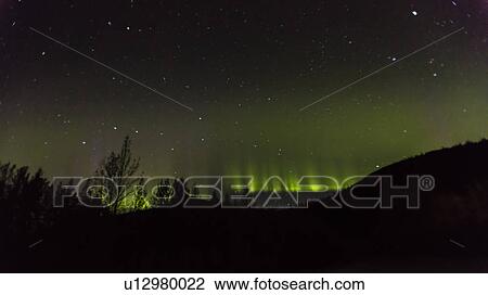Stock Image - Aurora Borealis, Kantishna, Alaska. Fotosearch