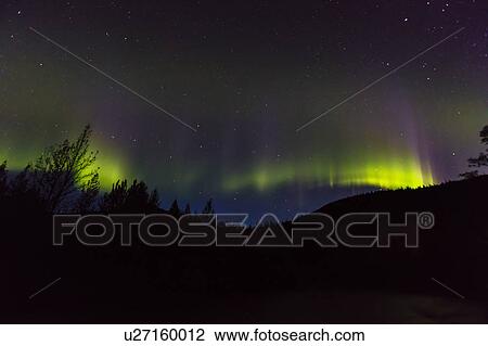 Stock Image - Aurora Borealis, Kantishna, Alaska. Fotosearch