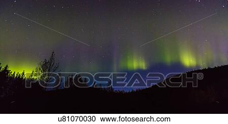 Stock Image - Aurora Borealis, Kantishna, Alaska. Fotosearch