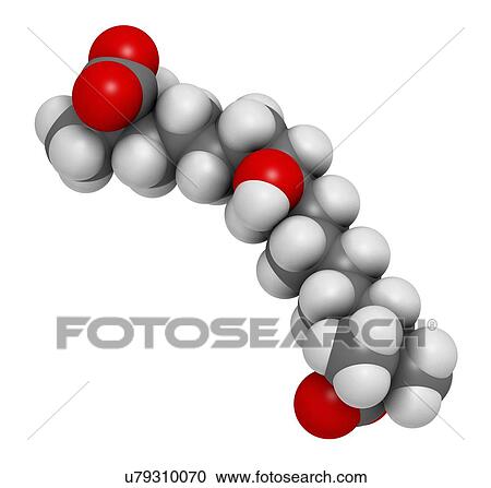 Stock Image - Bempedoic acid drug molecule, illustration. Fotosearch