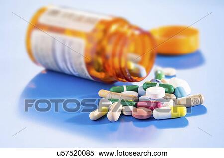 Stock Photography - Bottle of pills. Fotosearch