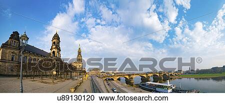 Stock Image - Building exterior, Sachsen, Dresden, Germany. Fotosearch