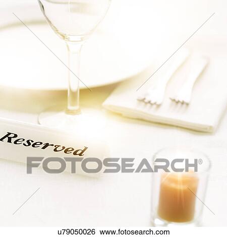 Stock Photograph - Close-up view of restaurant table setting. Fotosearch