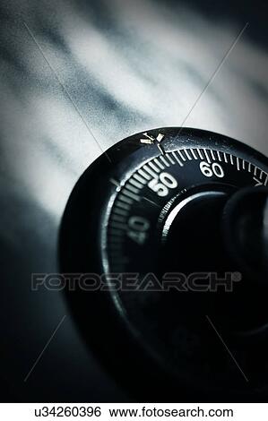 Stock Photograph - Close-up view of safe lock. Fotosearch