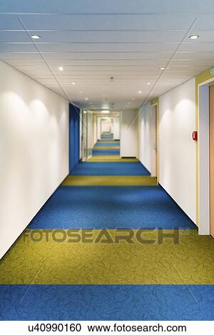 Stock Image - Corridor and doorway. Fotosearch