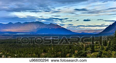Picture - Denali Highway, Route 8, offers views of Mt. Deborah, Mnt. Hess Mountain, & Mt. Hayes Alaska, Alaska. Fotosearch