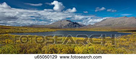 Stock Photo - Denali Highway, Route 8, offers views of Mt. Deborah, Mnt. Hess Mountain, & Mt. Hayes Alaska, Alaska. Fotosearch