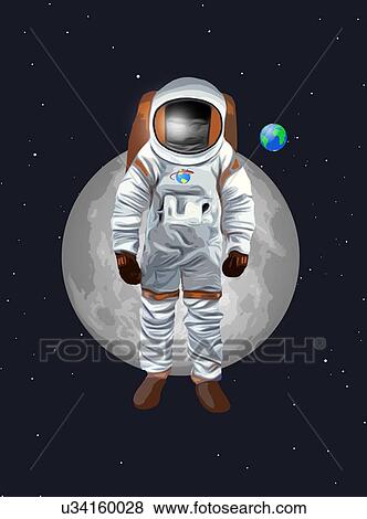 Stock Photo - Drawing of astronaut. Fotosearch