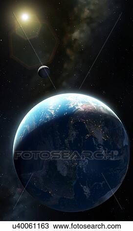 Earth at Night - Americas View Large Photo Image Stock Image - Earth at Night - Americas. Fotosearch