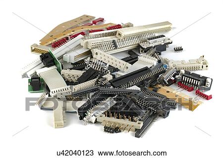 Stock Image - Electronic connectors. Fotosearch