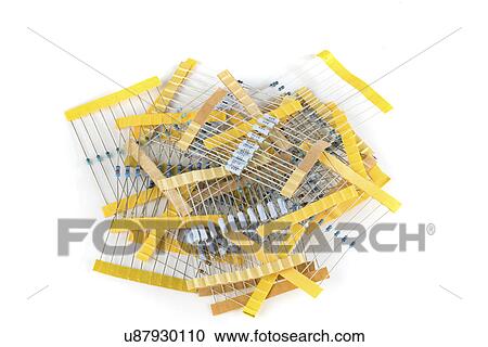 Stock Image - Electronic resistors. Fotosearch