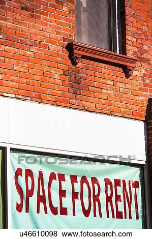 For rent sign on brick wall View Large Photo Image Stock Photo - For rent sign on brick wall. Fotosearch