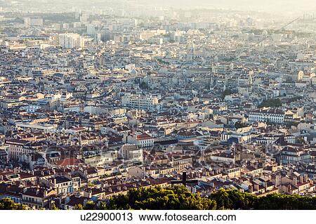 Stock Image - France, Provence-Alpes-Cote d'Azur, Marseille, Cityscape on sunny day. Fotosearch
