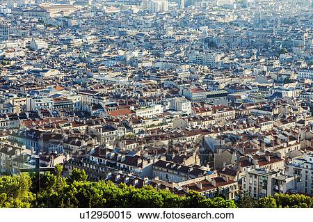 Stock Photography - France, Provence-Alpes-Cote d'Azur, Marseille, Cityscape on sunny day. Fotosearch