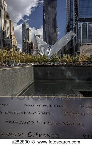Stock Photo - Freedom Tower and Oculos - seen from World Trade Center, NY, NY. Fotosearch