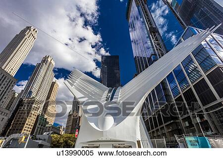 Freedom Tower and Oculos - seen from World Trade Center, NY, NY View Large Photo Image Stock Photography - Freedom Tower and Oculos - seen from World Trade Center, NY, NY. Fotosearch