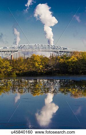 George C. Platt Memorial Bridge and refinery smokestack, South of Philadelphia, PA View Large Photo Image Stock Image - George C. Platt Memorial Bridge and refinery smokestack, South of Philadelphia, PA. Fotosearch