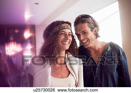 Happy couple in city View Large Photo Image Stock Photograph - Happy couple in city. Fotosearch
