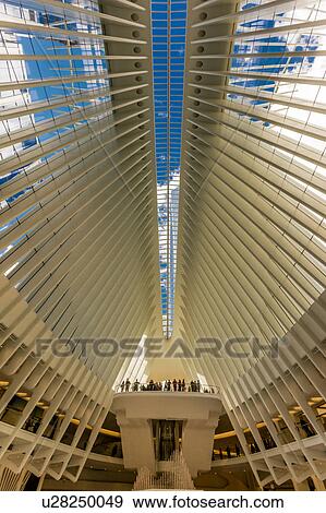 Stock Photo - Interior view of Oculus Transportation Hub, NY, NY. Fotosearch