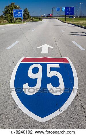 Interstate 95 road sign View Large Photo Image Stock Image - Interstate 95 road sign . Fotosearch